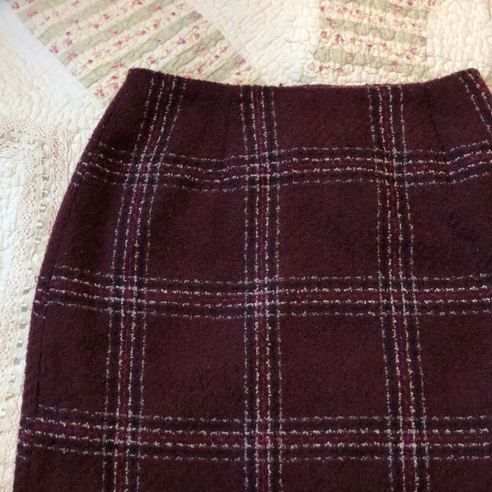 Prince Fox Maroon Pattern Pencil Skirt